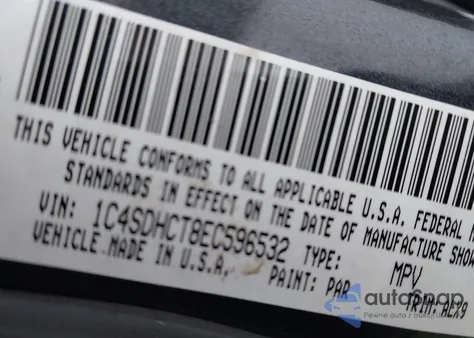 2014 Dodge Durango R/T из США, поврежденный, VIN 1C4SDHCT8EC596532